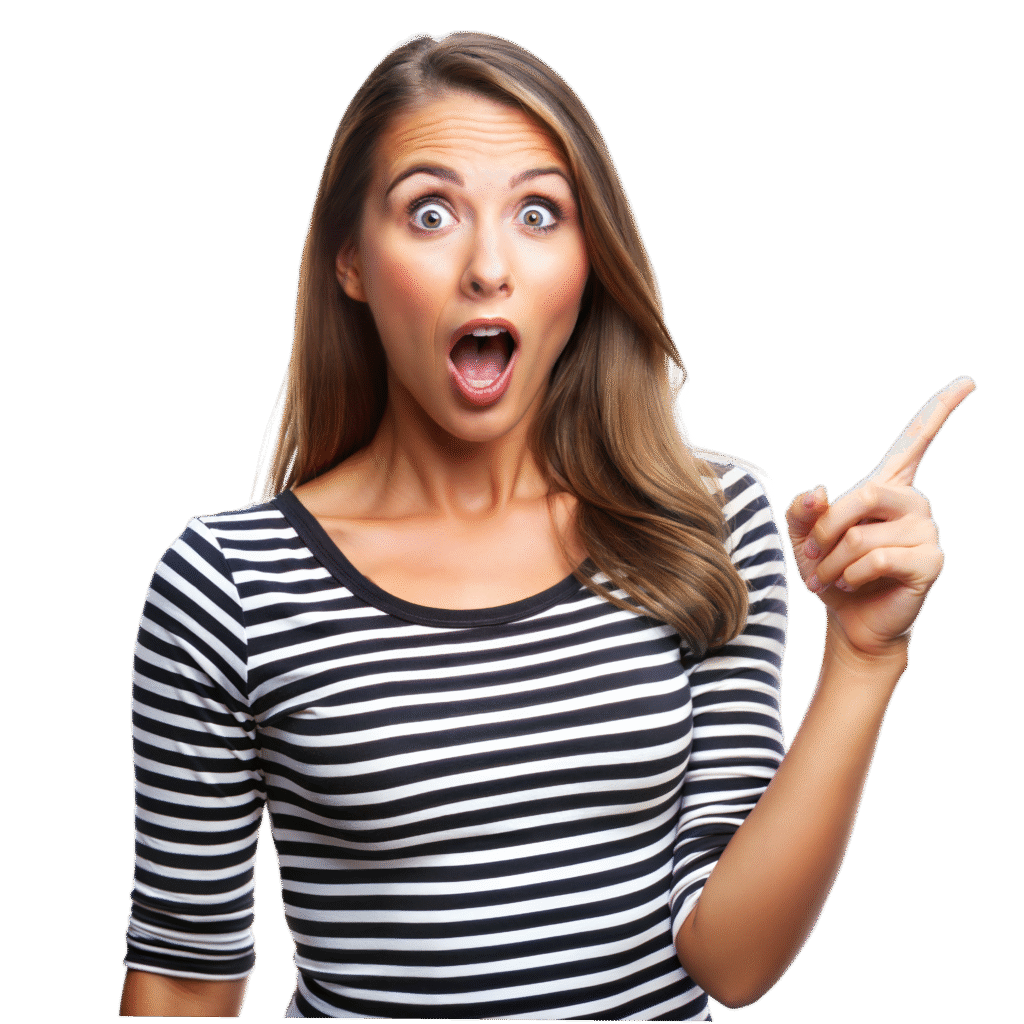 vecteezy surprised woman pointing right with mouth open 47832530